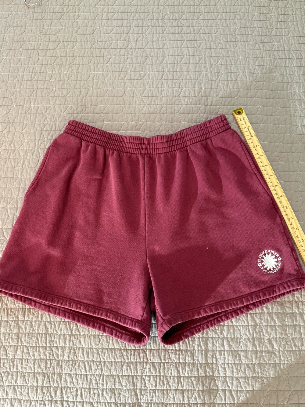 Daydreamer Maroon Athletic Shorts with White Logo